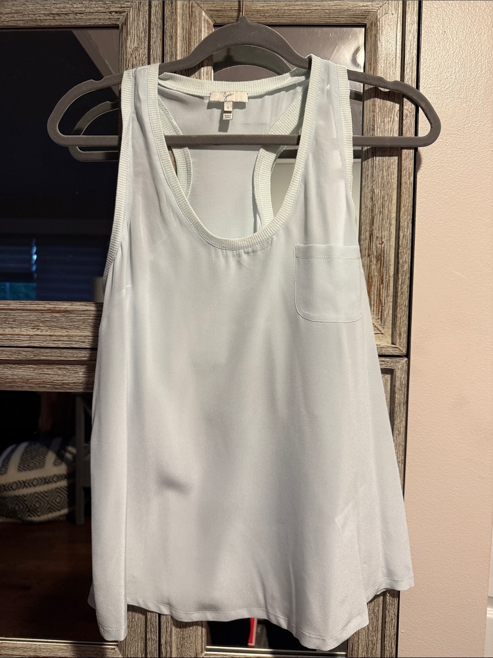 Joie Light Blue Women's Racerback Tank Top with Pocket